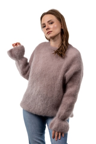 Sweter Premium GIANCHI z Kid Mohair - Fango