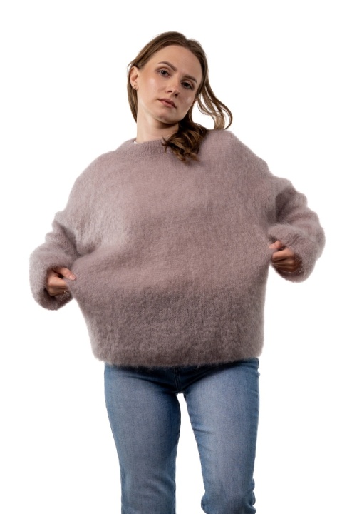 Sweter Premium GIANCHI z Kid Mohair - Fango