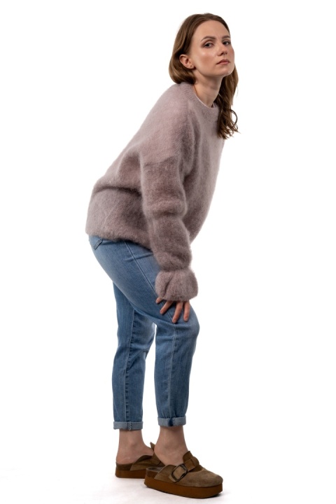 Sweter Premium GIANCHI z Kid Mohair - Fango