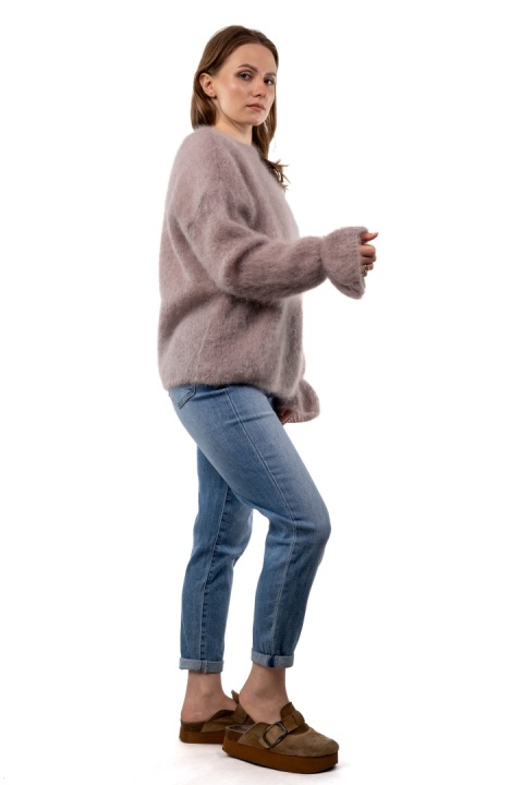 Sweter Premium GIANCHI z Kid Mohair - Fango