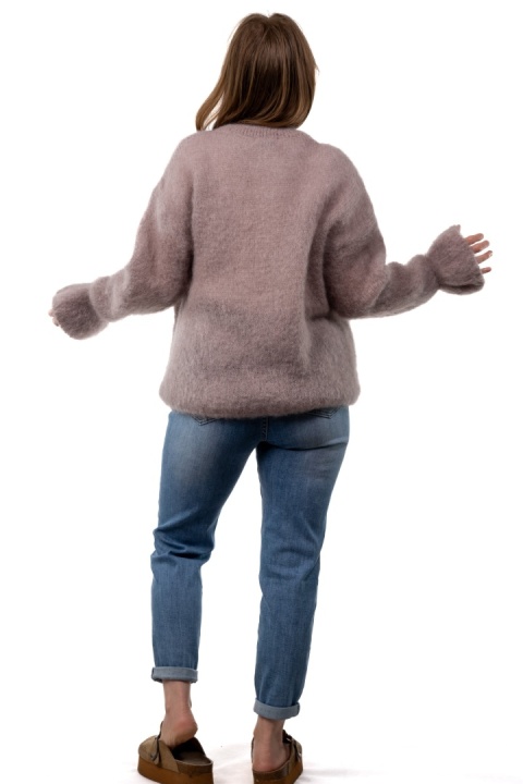 Sweter Premium GIANCHI z Kid Mohair - Fango
