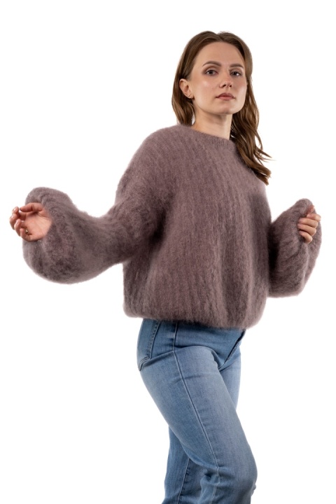 Sweter dzwonek z kid moheru - CXL Collection - Fango