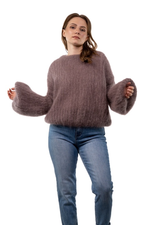 Sweter dzwonek z kid moheru - CXL Collection - Fango