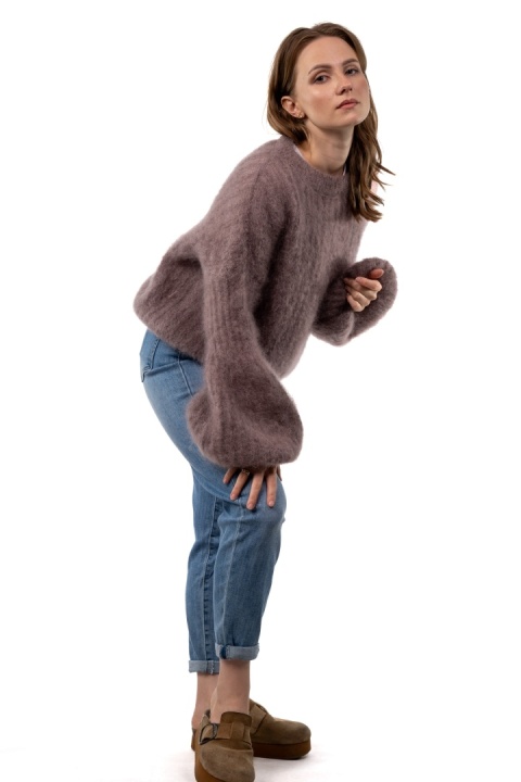 Sweter dzwonek z kid moheru - CXL Collection - Fango