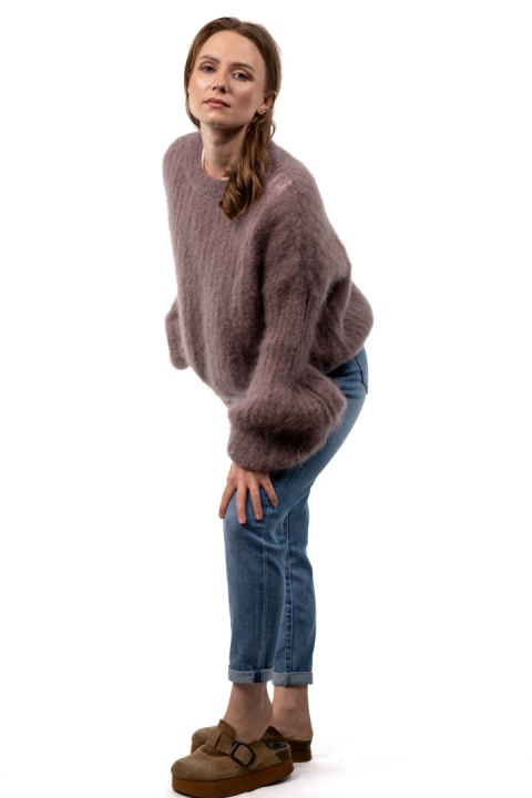 Sweter dzwonek z kid moheru - CXL Collection - Fango