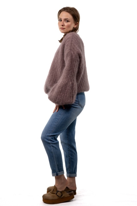 Sweter dzwonek z kid moheru - CXL Collection - Fango