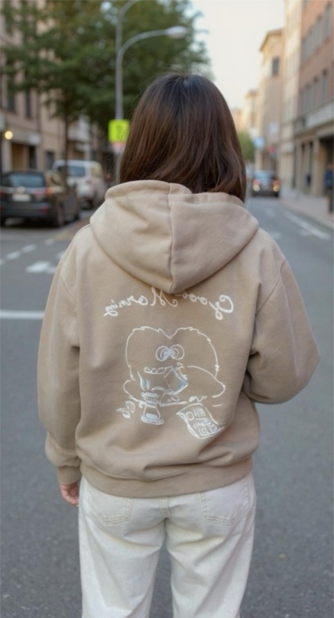 Bluza z Kapturem Coffe Time Fango Bluza z Kapturem Coffe Time Fango