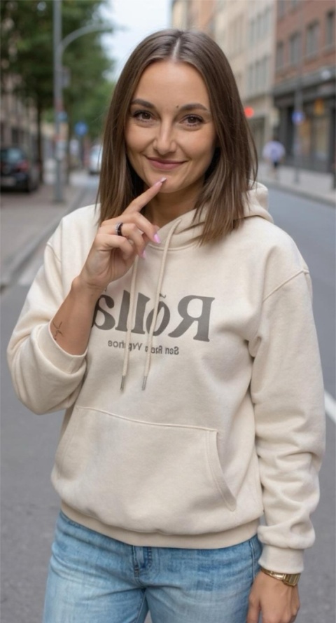 Bluza z kapturem ROLLA Beżowa Bluza z kapturem ROLLA Beżowa