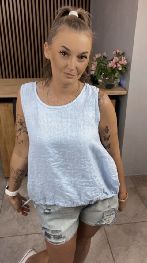 Bluzka Wiya 100% len – Blue