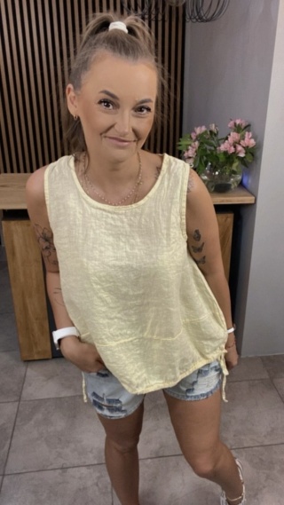 Bluzka Wiya 100% len – Żółta