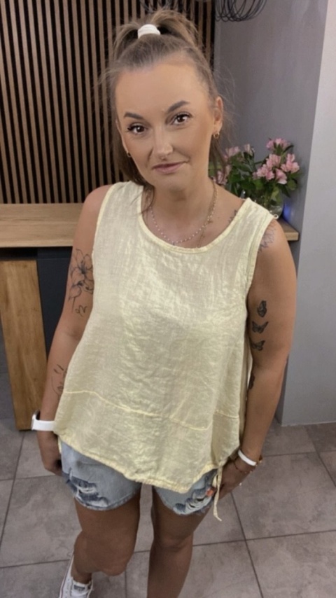 Bluzka Wiya 100% len – Żółta