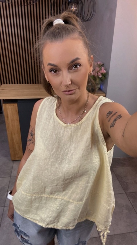 Bluzka Wiya 100% len – Żółta