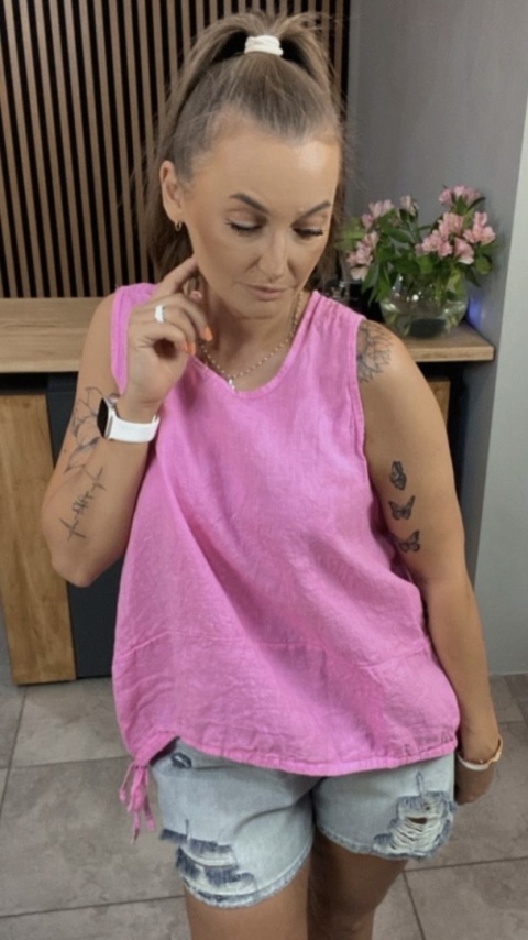 Bluzka Wiya 100% len – Pink