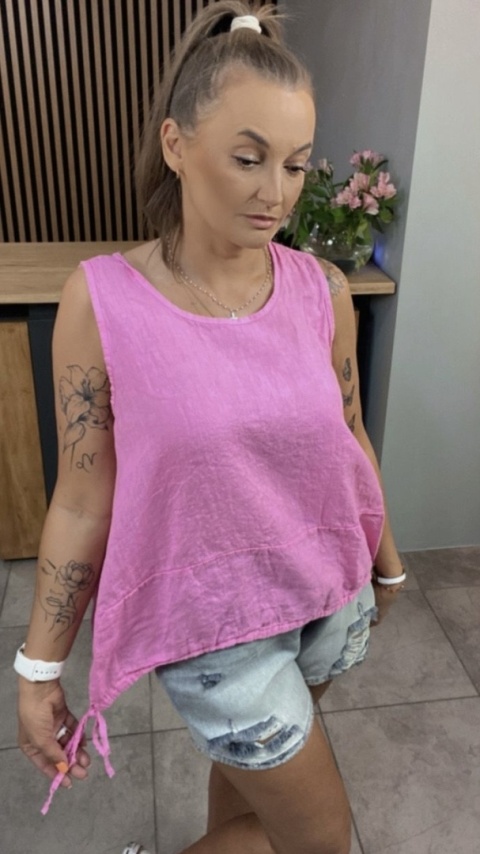 Bluzka Wiya 100% len – Pink
