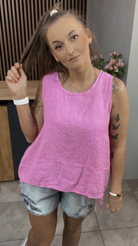 Bluzka Wiya 100% len – Pink