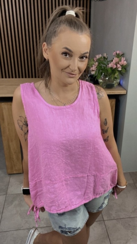 Bluzka Wiya 100% len – Pink