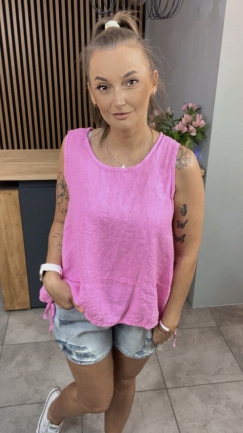 Bluzka Wiya 100% len – Pink