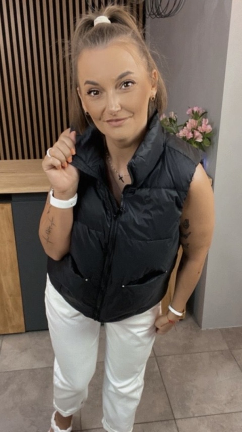 Kamizelka Naturalny Puch Czarna