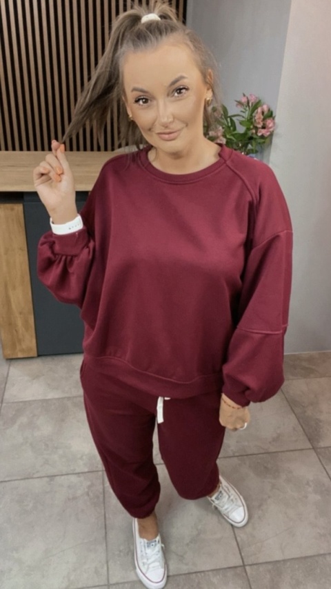 Komplet bawełniany Azara – Burgundowy Komplet bawełniany Azara – Burgundowy