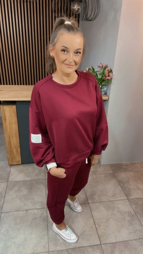 Komplet bawełniany Azara – Burgundowy Komplet bawełniany Azara – Burgundowy