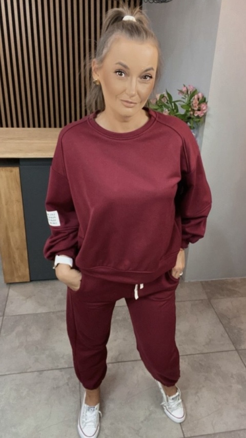 Komplet bawełniany Azara – Burgundowy Komplet bawełniany Azara – Burgundowy