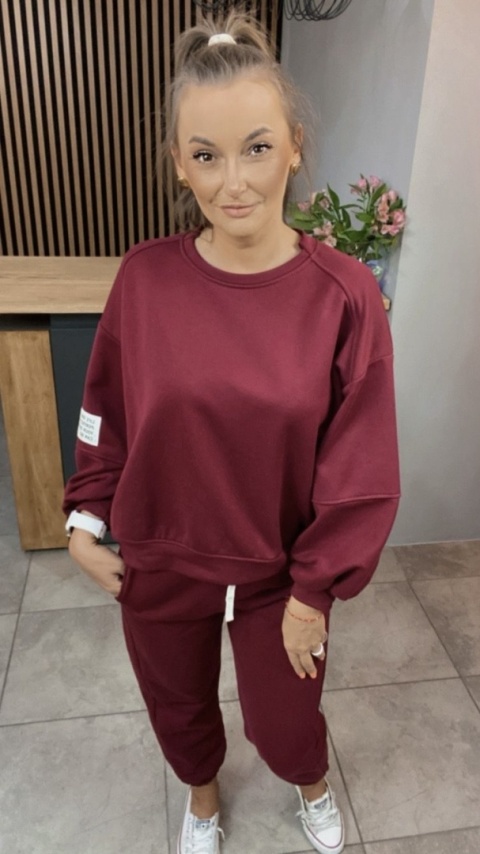 Komplet bawełniany Azara – Burgundowy Komplet bawełniany Azara – Burgundowy