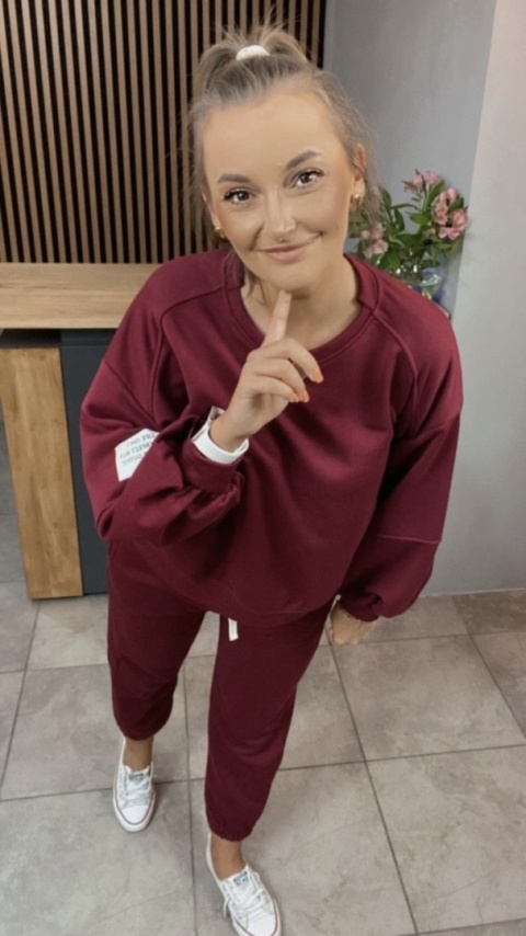 Komplet bawełniany Azara – Burgundowy Komplet bawełniany Azara – Burgundowy
