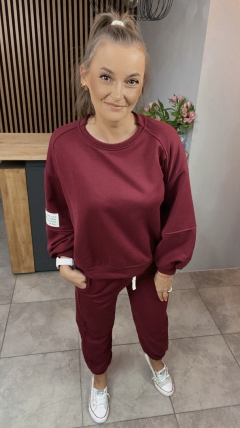 Komplet bawełniany Azara – Burgundowy Komplet bawełniany Azara – Burgundowy