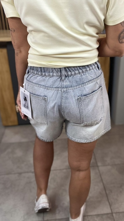 Spodenki jeansowe z przetarciami Light Gray Spodenki jeansowe z przetarciami Light Gray