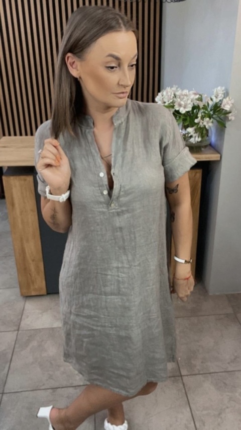Sukienka “Livia” – koszulowa sukienka lniana Fango Sukienka “Livia” – koszulowa sukienka lniana Fango