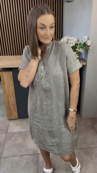 Sukienka “Livia” – koszulowa sukienka lniana Fango