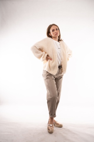 Kardigan Oversize CXL – Budyniowy