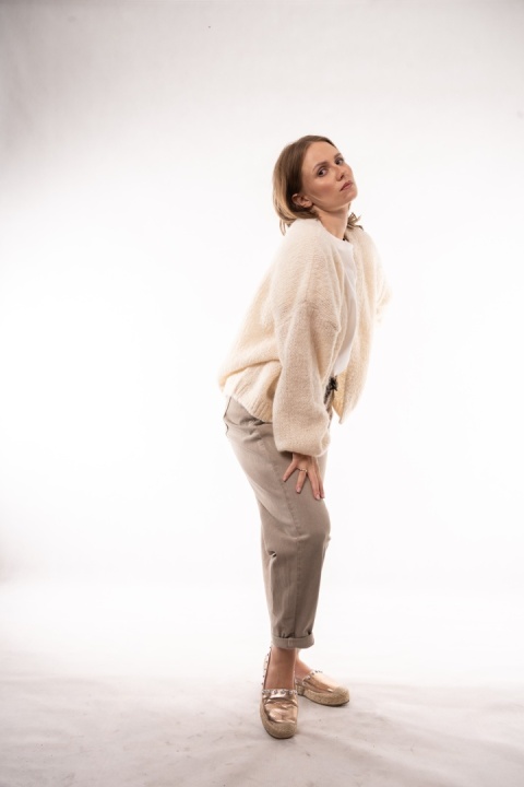 Kardigan Oversize CXL – Budyniowy