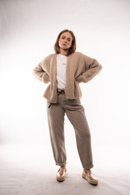 Kardigan Oversize CXL – Beżowy