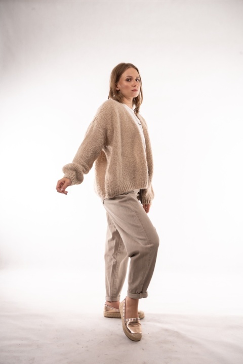 Kardigan Oversize CXL – Beżowy