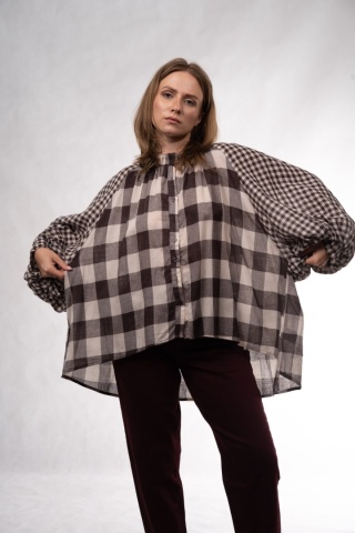 Koszula oversize w kratę Wiya - Moro