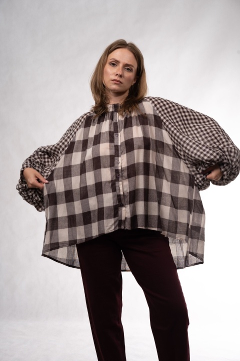 Koszula oversize w kratę Wiya - Moro