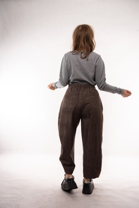 Spodnie o kroju Barrel Fit Gioya - Moro