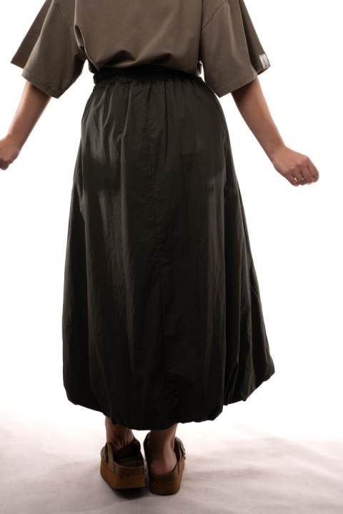 Bawełniana spódnica bombka maxi STELLA MILANI FIRENZE 3346 Khaki