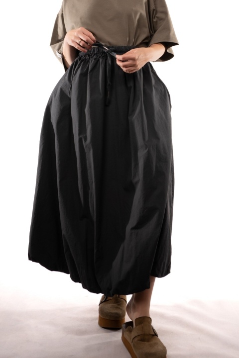 Bawełniana spódnica bombka maxi STELLA MILANI FIRENZE 3346 Grafit