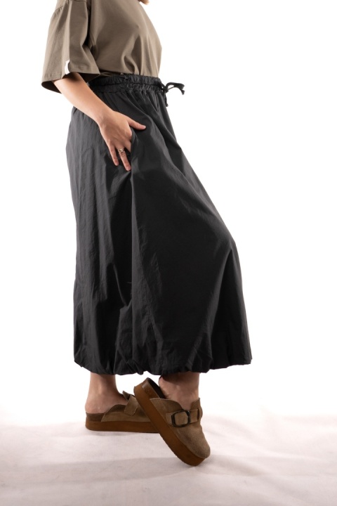 Bawełniana spódnica bombka maxi STELLA MILANI FIRENZE 3346 Grafit