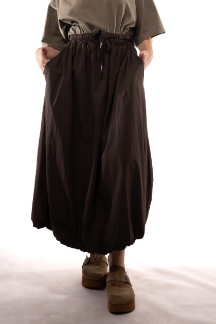 Bawełniana spódnica bombka maxi STELLA MILANI FIRENZE 3346 Brąz