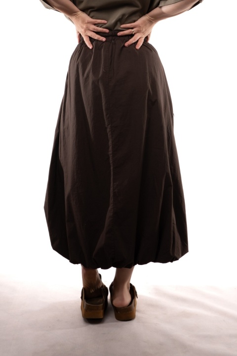 Bawełniana spódnica bombka maxi STELLA MILANI FIRENZE 3346 Brąz