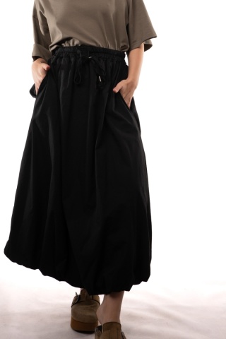 Bawełniana spódnica bombka maxi STELLA MILANI FIRENZE 3346 Czarna
