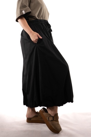 Bawełniana spódnica bombka maxi STELLA MILANI FIRENZE 3346 Czarna