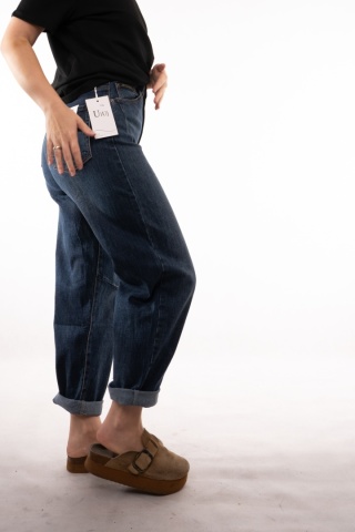 Jeansy harem pants z ukośnymi zaszewkami UiUj UHP304-12