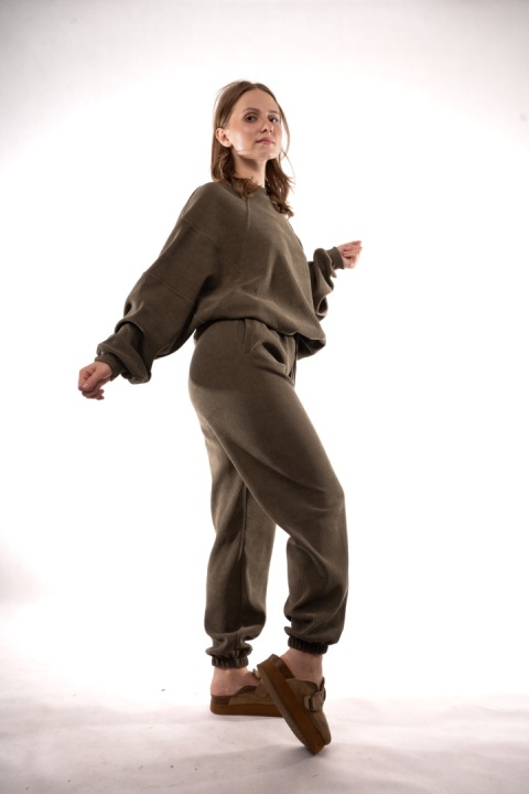 Komplet sztruksowy Lenoshka - Khaki