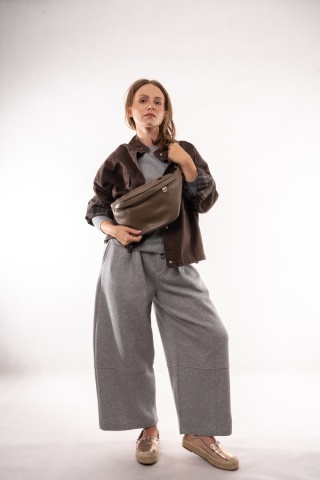Skórzana torebka nerka / saszetka crossbody Fango