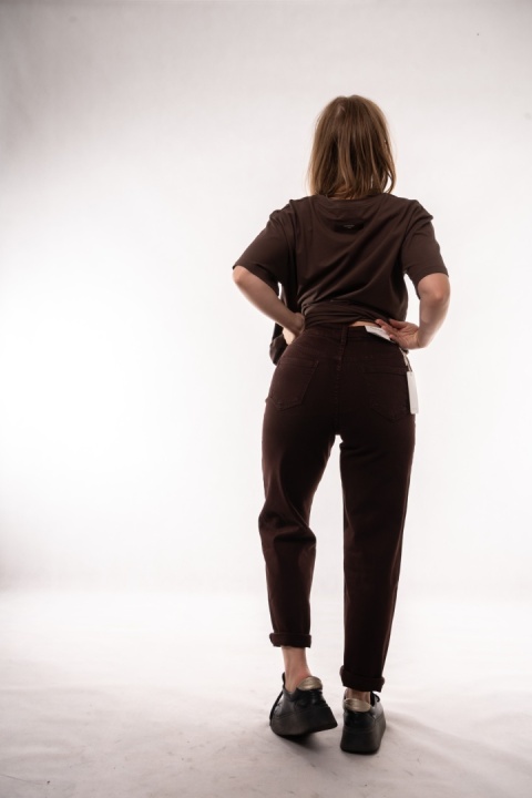 Spodnie jeansowe Baggy Fit z paskiem MIMI DAVE