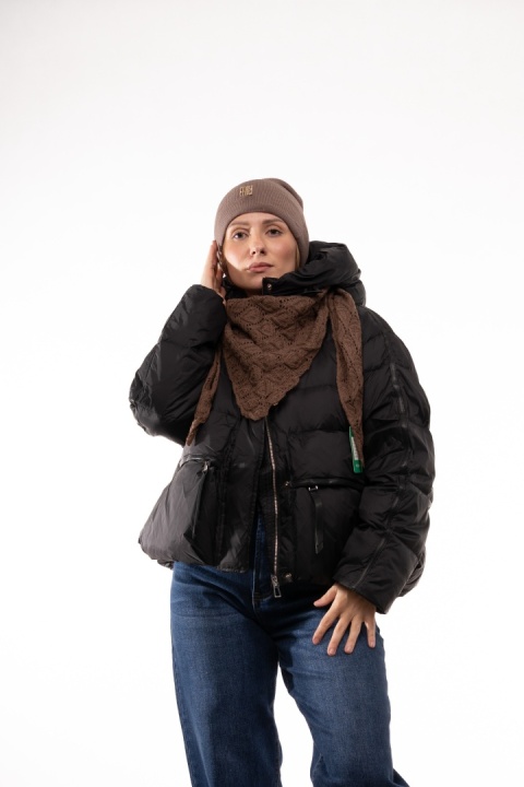 Czapka beanie 50% wełna 50% kaszmir ZUZU THE HAT - Brąz